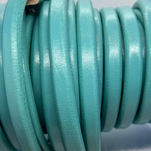 Regaliz Licorice Leather - Turquoise - R5 - Choose Your Length