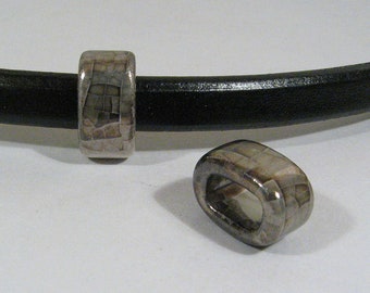 Cuentas de cerámica Regaliz gris y negro de 10 mm - CR10-6 - Elija su cantidad
