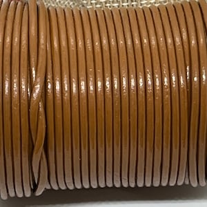 2mm Round Indian Leather - Caramel - L2 - 149