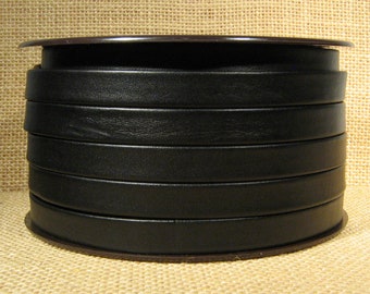 Couro liso Premier - Preto - L10F-P1 - Escolha o seu comprimento