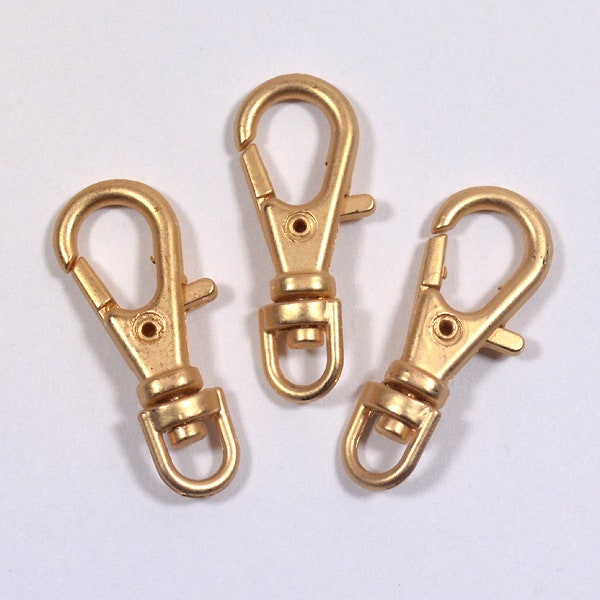 23mm Swivel Lobster Clasps - Matte Gold - Choose Your Quantity