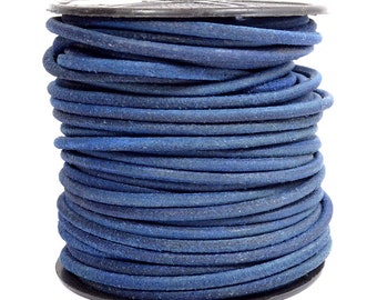 3mm Indian Leather - Natural Blue - 3MR- 406 - Choose Your Length