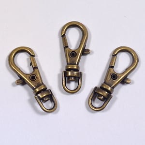 23mm Swivel Lobster Clasps Antique Brass Choose Your Quantity image 1