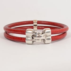 Double Hinge Magnetic Bracelet Clasps for 5mm Round Leather - Antique Silver