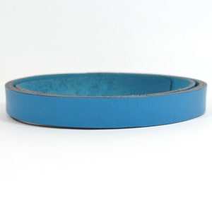 15mm Flat Leather - Turquoise - L15F-6 - Choose Your Length