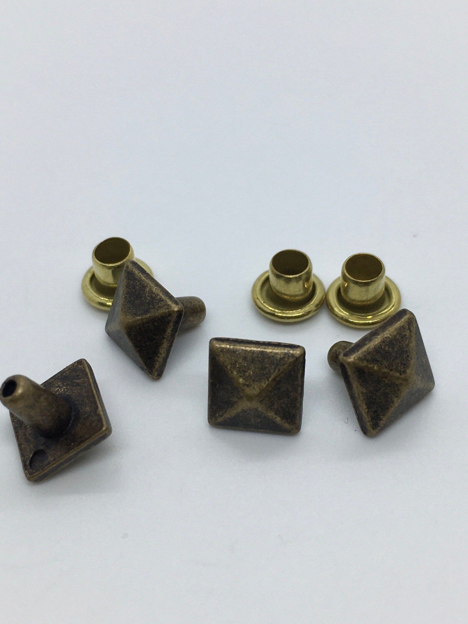 Titanium Pyramid Rivets Pyramid Rivets 6mm Antique Brass Choose Your Quantity | Etsy