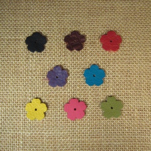 Leather Flowers - Precut - 3/4 Inch Diameter - Choose Your Quantity