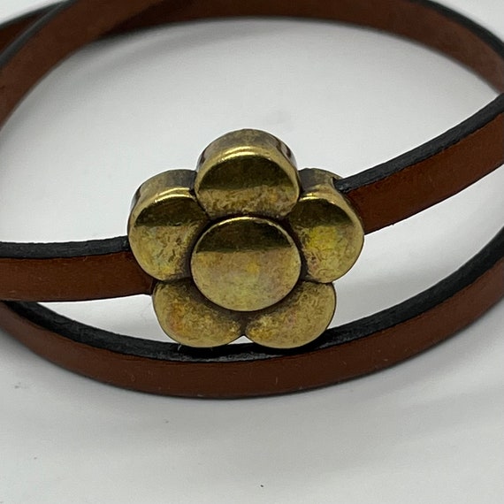 Buy Flower Magnetic Clasps for 5mm Flat Leather Antique Brass