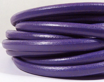 Regaliz Licorice Leather - Dark Purple - R7 - Choose Your Length