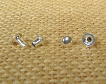 TierraCast 4mm x 5mm Kleine Nieten - Versilbert - Wählen Sie Ihre Menge