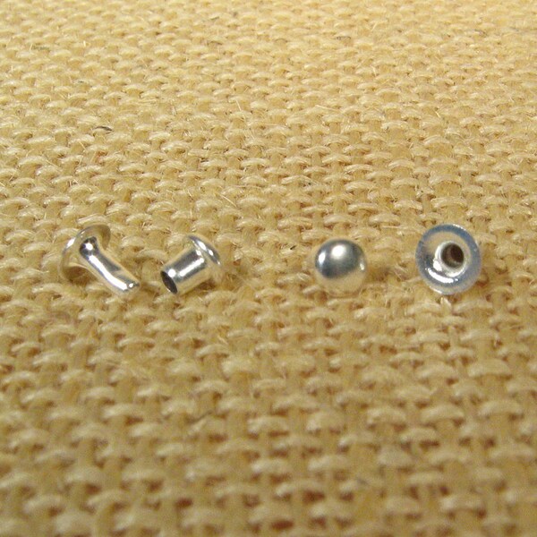 TierraCast 4mm x 5mm Small Rivets - Silver Plated - Choose Your Quantity