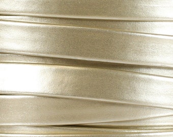 Piel metálica perlada plana de 10 mm - Oro - 10MF-PRL1 - Elige tu longitud