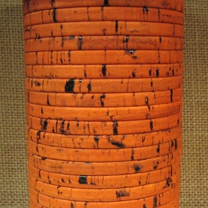 5mm Flat Portuguese Cork - Orange - L5F-C3 - Choose Your Length