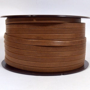 European Leather - 6mm Flat - Denver Tan - Choose Your Length