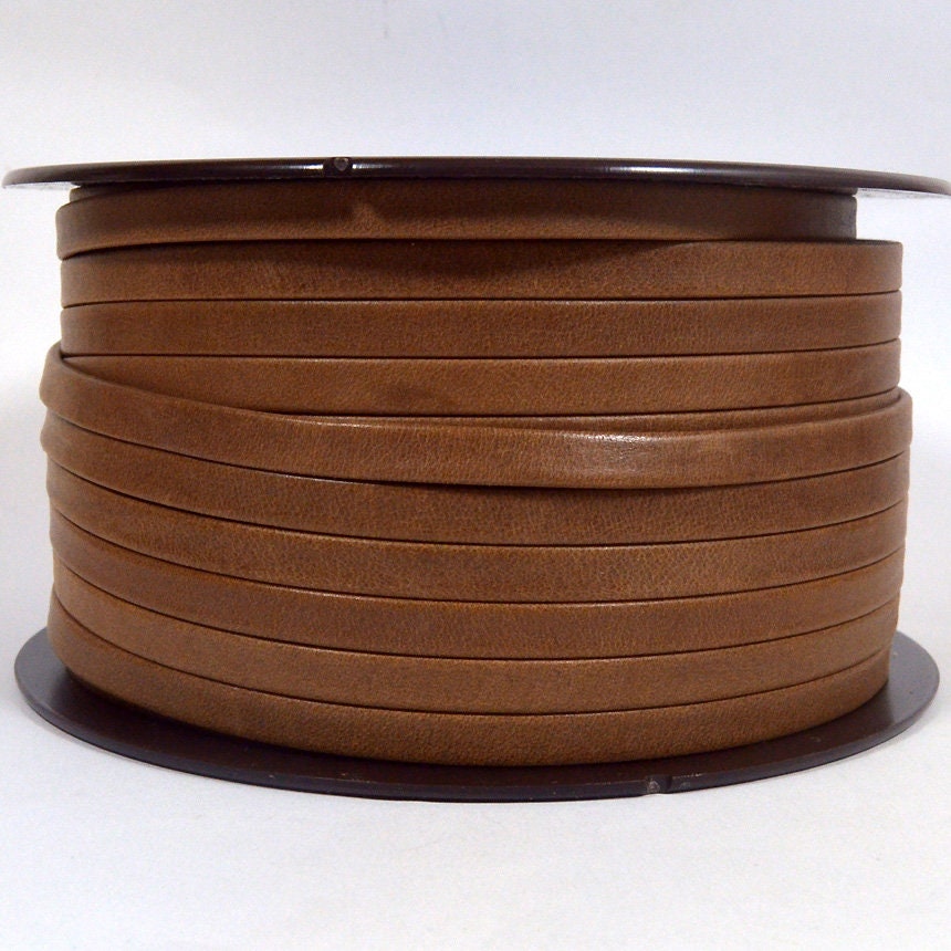 European Leather - 6mm Flat - Denver Tan - Choose Your Length