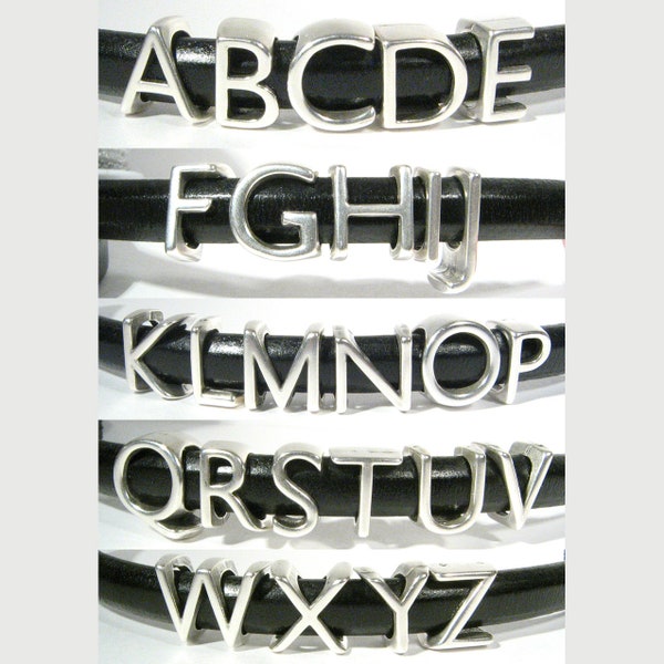 Antique Silver Regaliz Letters of the Alphabet