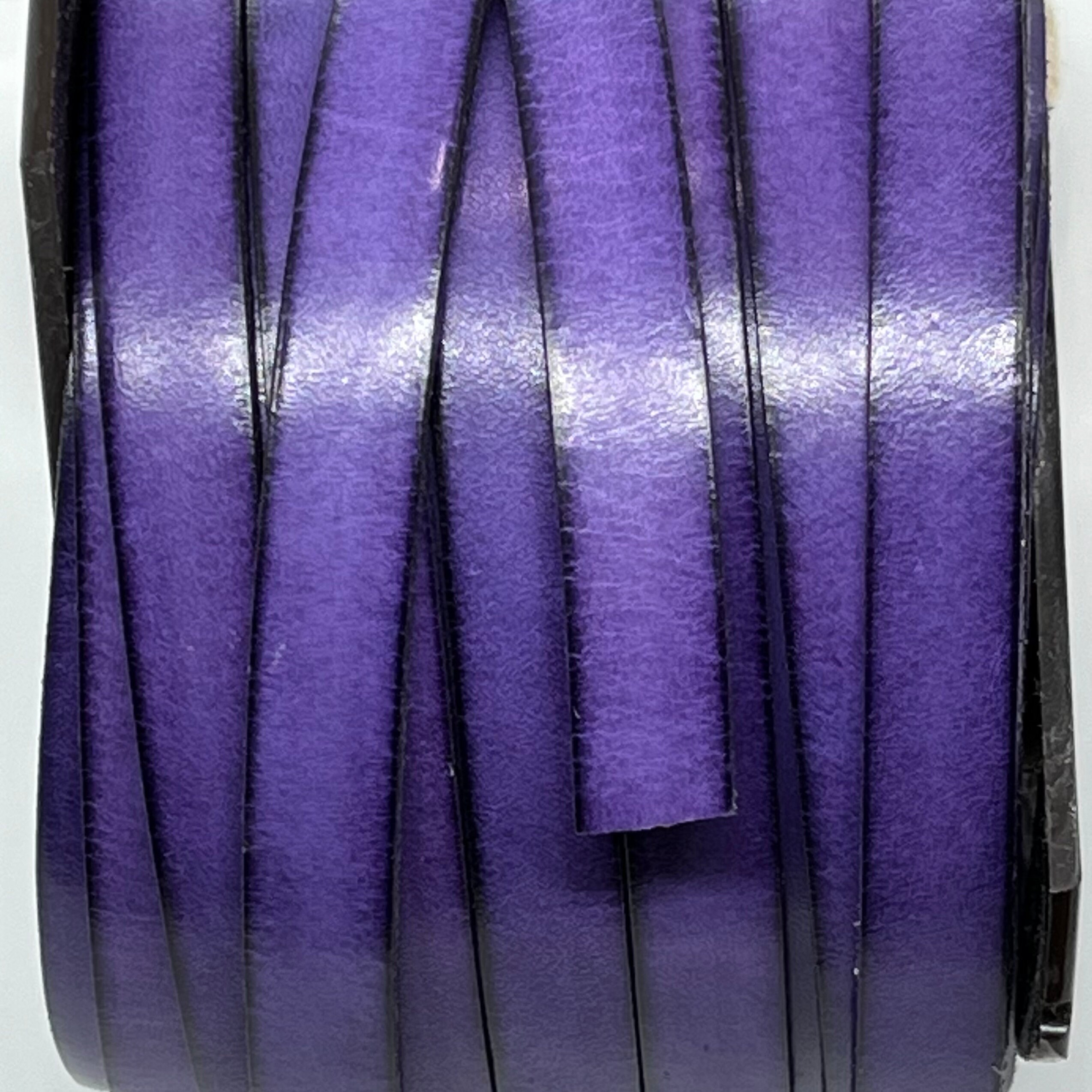 1M Leather Tape Cowhide Flat Ribbon Trimming Strap Sewing Accessory Dark  Purple