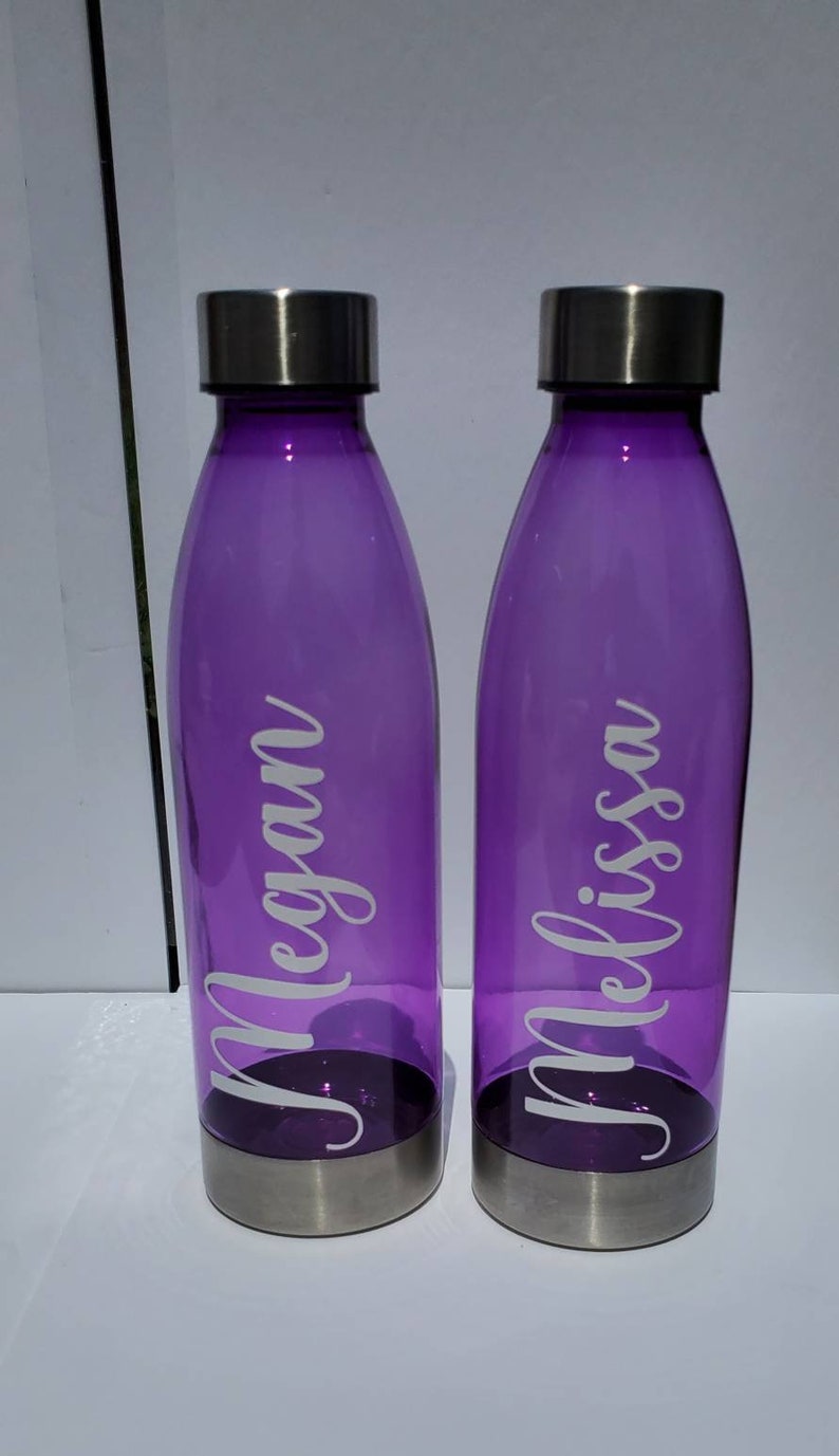 Clear Personalized Water Bottle Custom Made Water Bottle Etsy