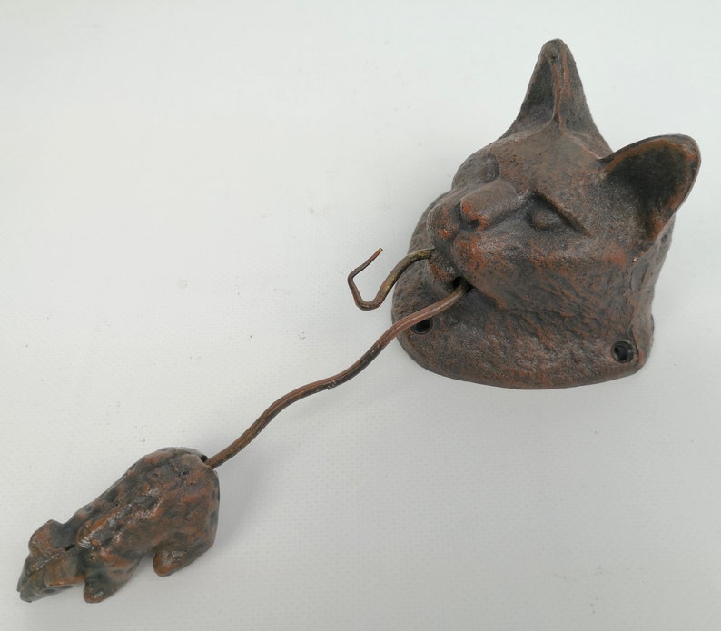 Cat and Mouse Door Knocker Cast Iron Door Knockers for Front Etsy