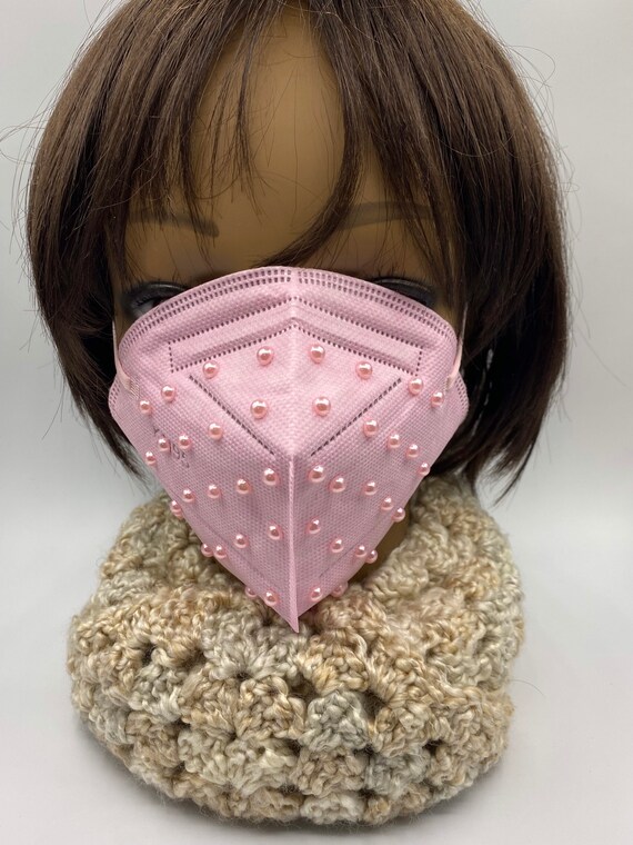 Pink Bead Pink Face Mask