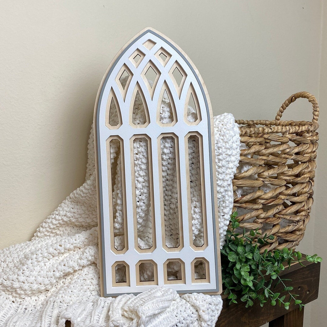 3D Cathedral Arch Wood Decor Custom Arch Modern Farmhouse Wall Decor