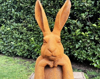 Große Hasenbüste - Osterhase aus Gusseisen