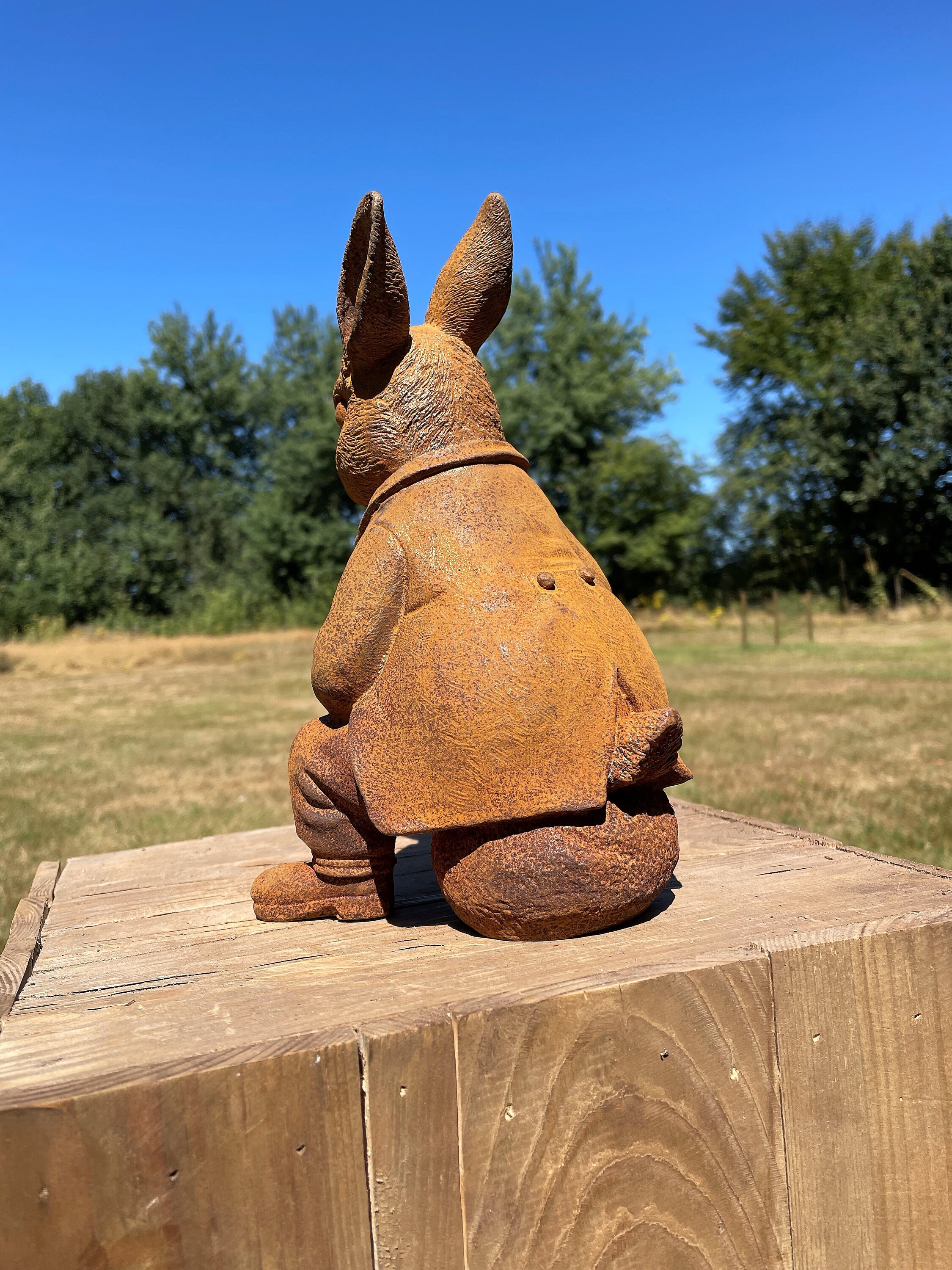 Statue De Renard De Chasse Vintage Style Unique Fantaisie En Résine Décoration Steampunk Fantasy Dapper Animaux H26,5 Cm