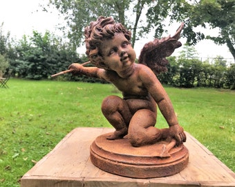 cupidon | Sculpture en fonte |  Ange