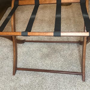 Vintage wooden Luggage Rack,  large Folding Wood Luggage Storage Rack guest room decor cottage style MCM