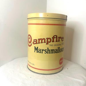 Vintage Replica Campfire Marshmallow Tin Borden cottagecore farmhouse decor fireplace display primitive decor