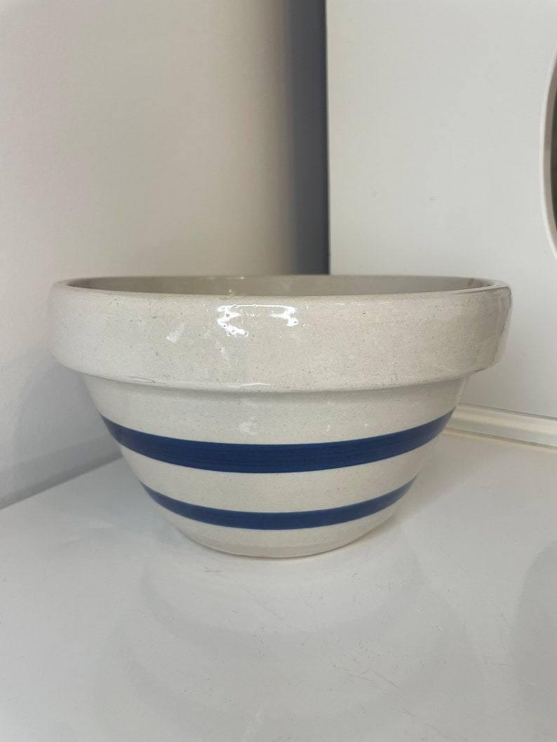 Vintage R.R.P. Co. of Roseville Ohio Pottery Bowl Blue - Etsy