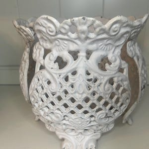 Victorian Style Cast Metal Planter Pot Holder