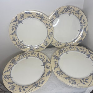 Vintage Arcopal France plates Collection 6 Dinner plates blue floral