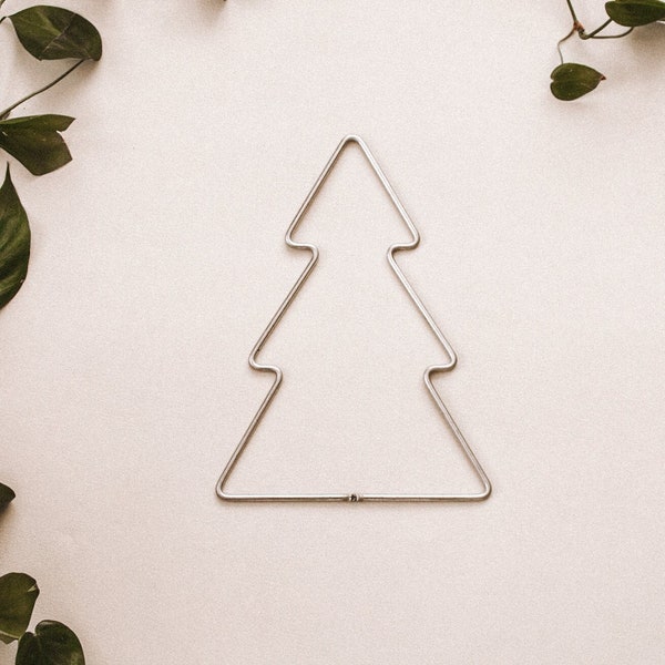 Silver Steel Christmas Tree Frame // Macrame Supplies // Geometric Shapes