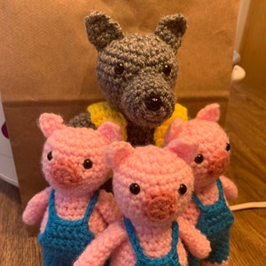 The Three Little Pigs Storytime Toy CROCHET PATTERN!