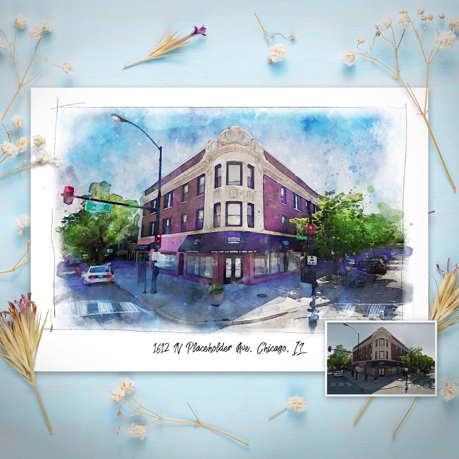Personalized House Illustration Artwork Custom Painting of My - Etsy