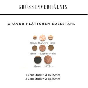 Personalisierte Kette mit Gravur / 2 Plättchen 18mm & 10mm / MAMA / Edelstahl 18 Karat vergoldet Bild 9