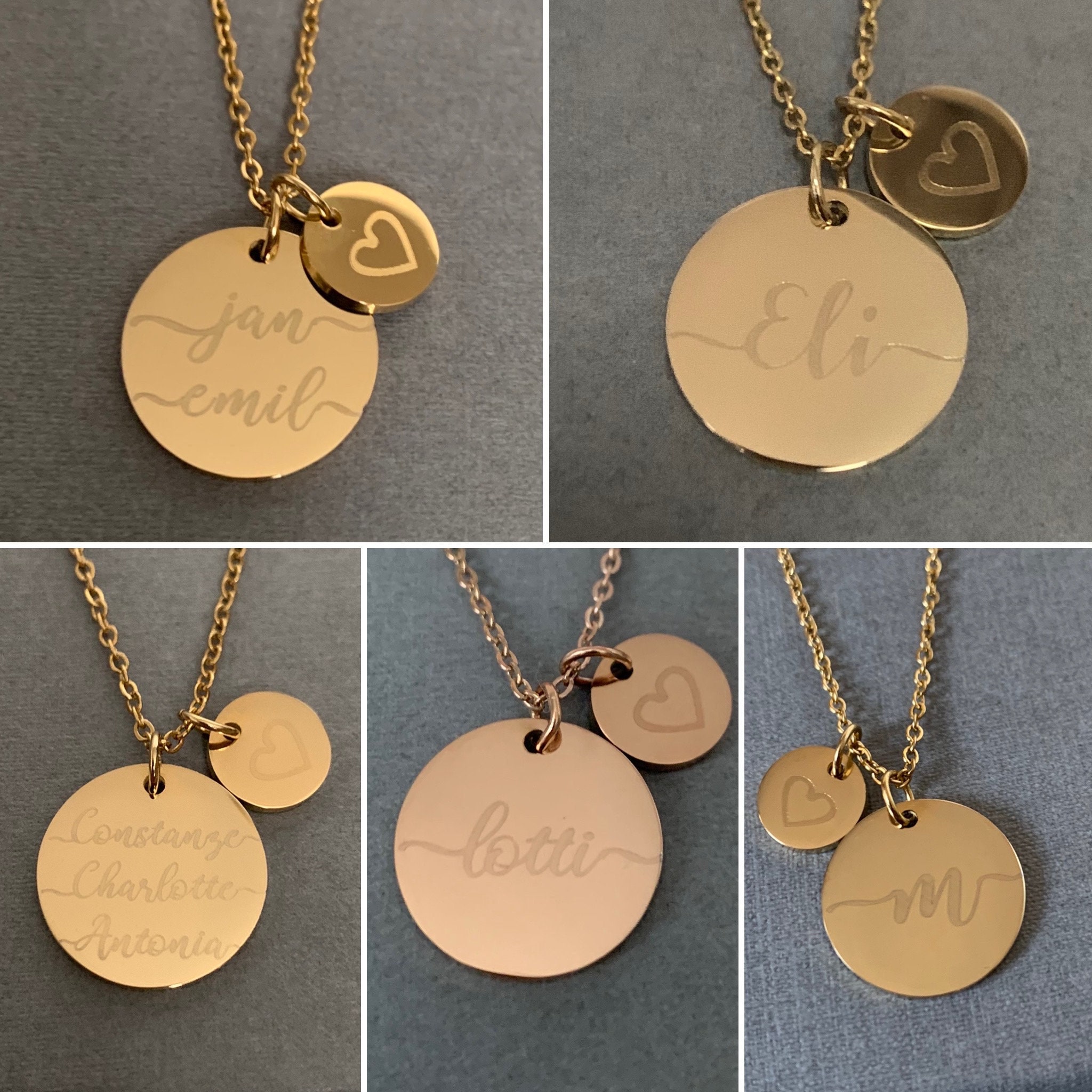 Name Chain With Engraving and 2 Plates 