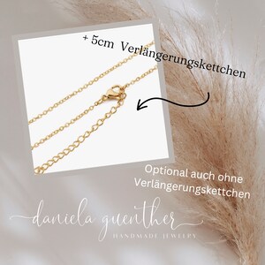 Personalisierte Kette mit Gravur / 2 Plättchen 18mm & 10mm / MAMA / Edelstahl 18 Karat vergoldet Bild 8