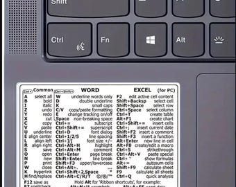 Excel & Word Keyboard Shortcuts Cheat Sheet – 80+ Quick Keys Digital Download, Printable Reference for Students / Office Productivity
