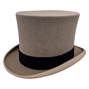 Vintage Lock & Co Hatters Grey Top Hat – UK Size 54cm / 6 5/8 – Ascot Wedding Formalwear – British Classic Collectible