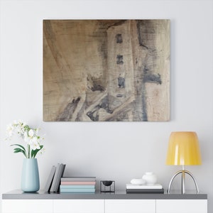 Plein Air Mesa Verde National Park, Colorado. Square Tower House Cliff Dwelling. Southwest United States. Premium Gallery Wrap Canvas Print