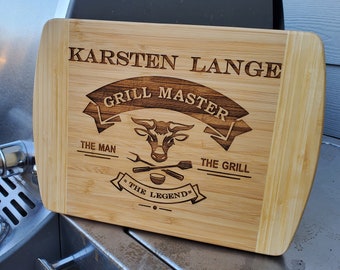 Custom Grill Plate - Father's Day gift, engraved grill board, grill cutting board, engraved gifts for men