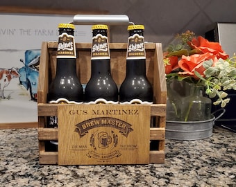 Custom Engraved Beer Caddy Great for Father's Day