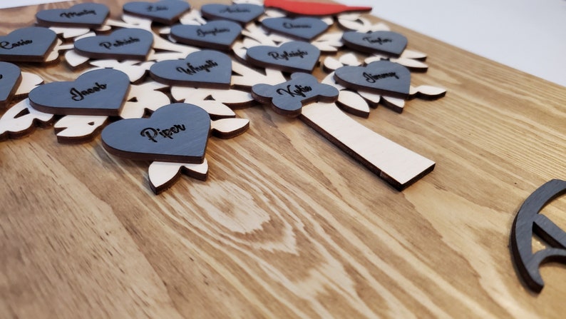 Family Tree 11 in x 14 in Laser cut and engraved