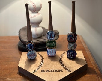 Engraved Baseball or Softball Homeplate Ring Holder