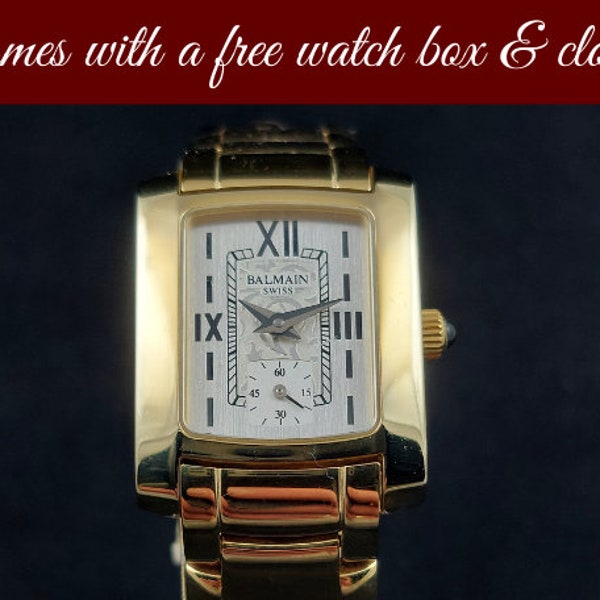 Pierre Balmain Women's Watch, Vintage Pierre Balmain, Gold Women's Wrist Watch, Vintage Balmain Woman, Balmain Quartz Movement,