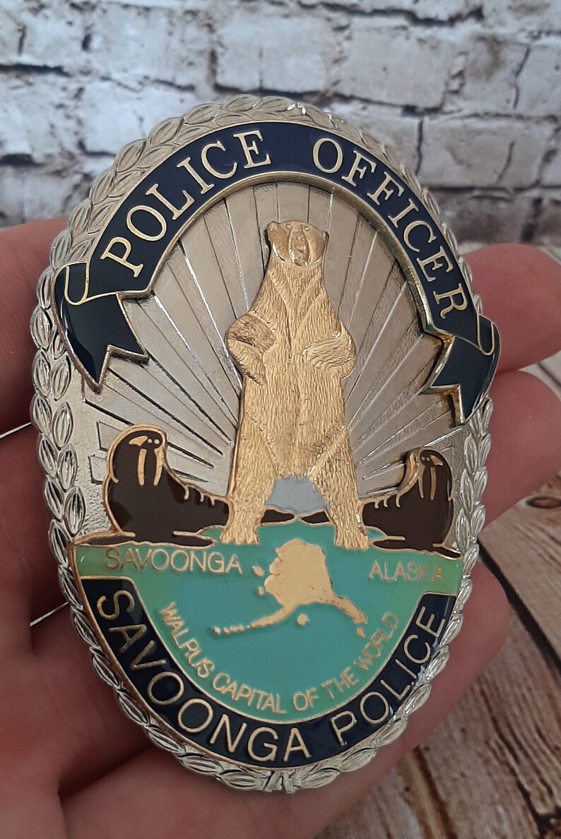 Savoonga Alaska Police Officer Badge Etsy