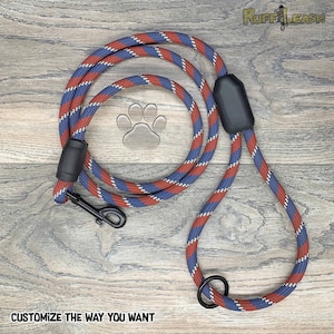 Pro Climbing Rope Dog Leash, Lead - Handmade, Custom to Order, Green Patterns