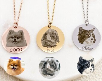 Pet Photo Necklace Etsy